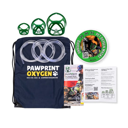 PureVent Pet Oxygen Mask Set - For Fire, EMS, and Police Departments